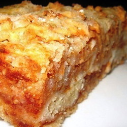 Сыпучий пирог с яблоками