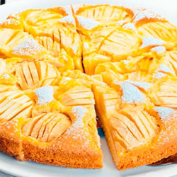 Яблочно-банановый пирог на кефире