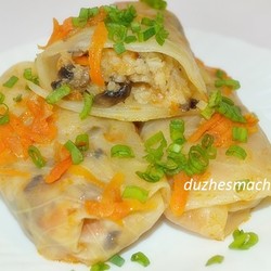 Постные голубцы с грибами и рисом