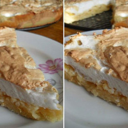  яблочный пирог с мягким безе