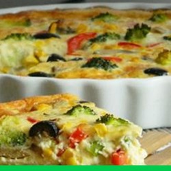 Быстрый пирог с овощами