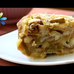 Насыпной яблочный пирог по-болгарски всего за 7 минут