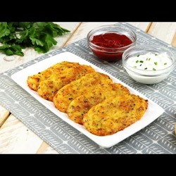 Запеченные картофельные драники с сыром