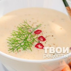 Суп сырный с креветками