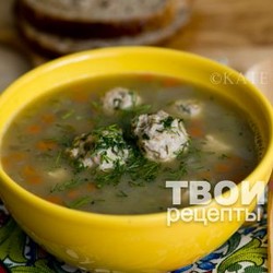 Суп с фрикадельками и бобовыми