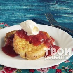 Французские тосты с клубнино-имбирным соусом