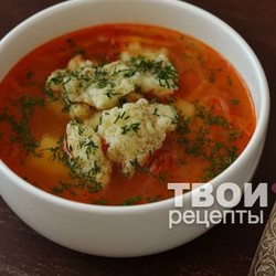 Борщ с галушками