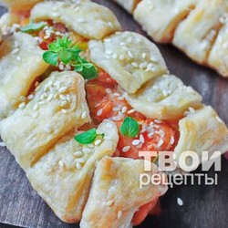 Лосось в слоеном тесте