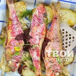 Барабулька с овощами