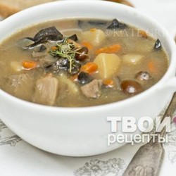 Суп с лесными грибами