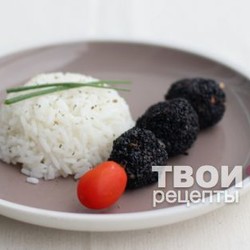 Мясные шарики в кунжуте