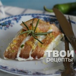Запеченный морской окунь