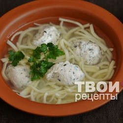 Суп с куриными клецками