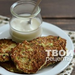 Оладьи с кабачками и овсяными хлопьями