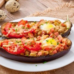 Запеченные баклажаны с рисом и овощами - рецепт RussianFood