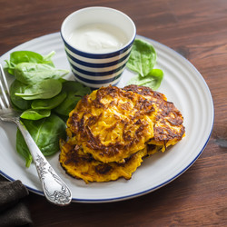 Оладьи из тыквы и печени - рецепт RussianFood