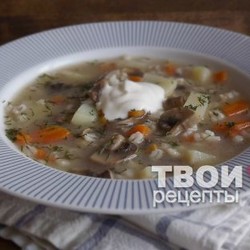 Суп перловый с грибами