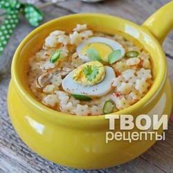 Суп куриный с яйцом