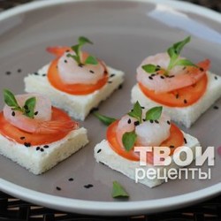 Канапе с креветками