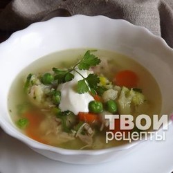 Овощной суп с курицей