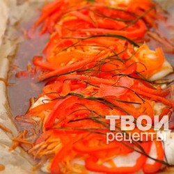 Рыба, запеченная с овощами