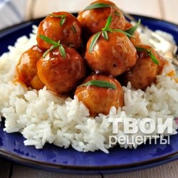 Куриные фрикадельки в глазури из сидра