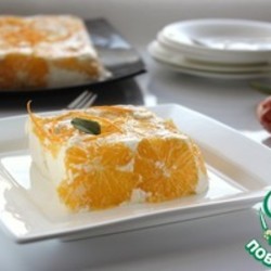Творожный десерт с творогом и апельсином