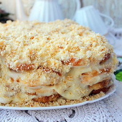 Ленивый Наполеон из печенья ушки