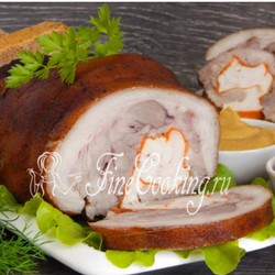 Рулет из рульки с куриной грудкой