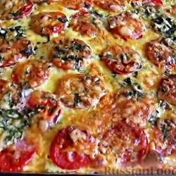 Рецепт: Запеканка из кабачков, с фаршем и помидорами на RussianFood.com