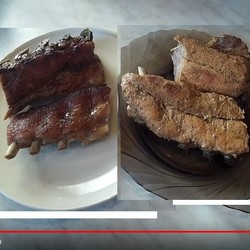 Сочные и ароматные, свиные рёбрышки в духовке.