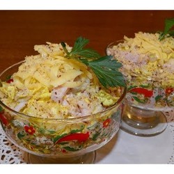 Салат "Загадка Софьи" без майонеза. Необычный и лёгкий.