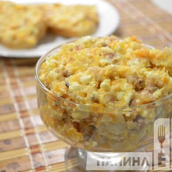 Икра из селедки и моркови с плавленым сыром