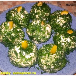 Шарики картофельные с сельдью и сыром