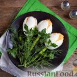 Закуска "Белые тюльпаны" из яиц