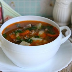 Суп из скумбрии в томатном соусе