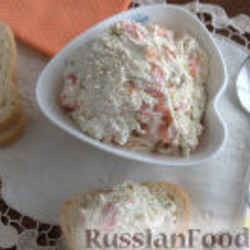 Закуска из авокадо,творога и Помидор