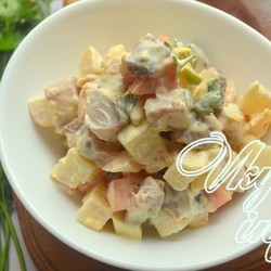 Салат из скумбрии холодного копчения