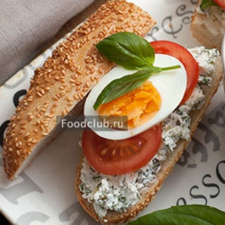 Бутерброд с творожным сыром