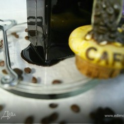 Шоколадный сироп . Ингредиенты: кофе свежесваренный, вода, какао-порошок