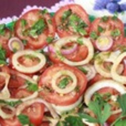 Маринованные помидоры с луком "К мясу"