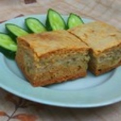 Пирог на кефире с мясом