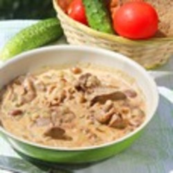 Куриная печень "В кремовом"