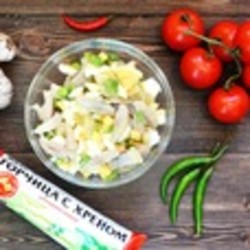 Селедочный салат с горчичной заправкой