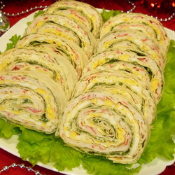 Рулет из лаваша с начинкой