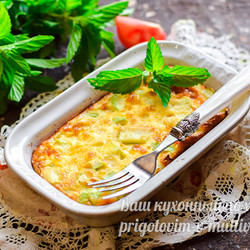 Заливные кабачки с резаными кабачками