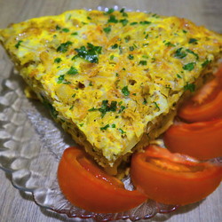 Запеканка из капусты на сковороде.