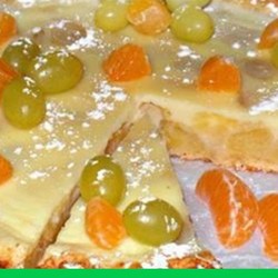 пирог творожно-яблочно-виноградный