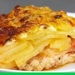 картофель по-королевски с курицей