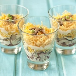 Идея к празднику - Салат с грибами и курицей